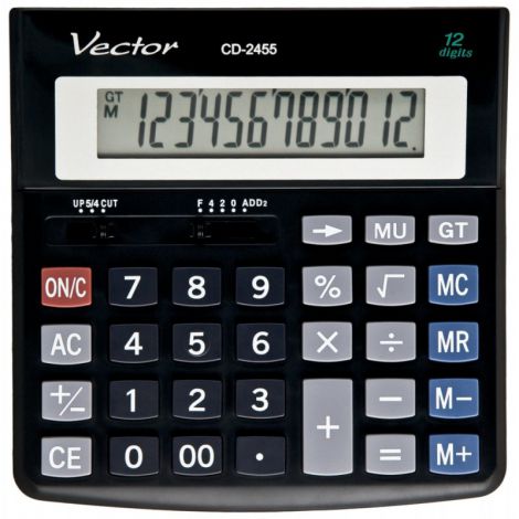 Kalkulator Vector biurowy CD-2455, 12-pozycyjny